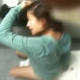 Kind of a silly, juvenile video of a girl who just finished shitting. She is angry about her friends trying to videotape her, so she wipes her ass and throws the dirty toilet paper at them.